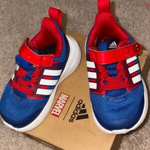 Adidas Kids Blue and Red Marvel Sneakers